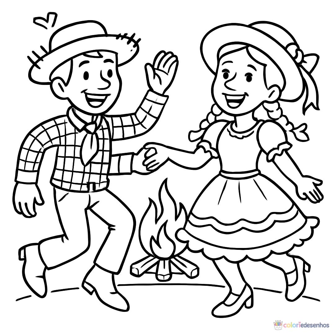 Festa Junina para colorir
