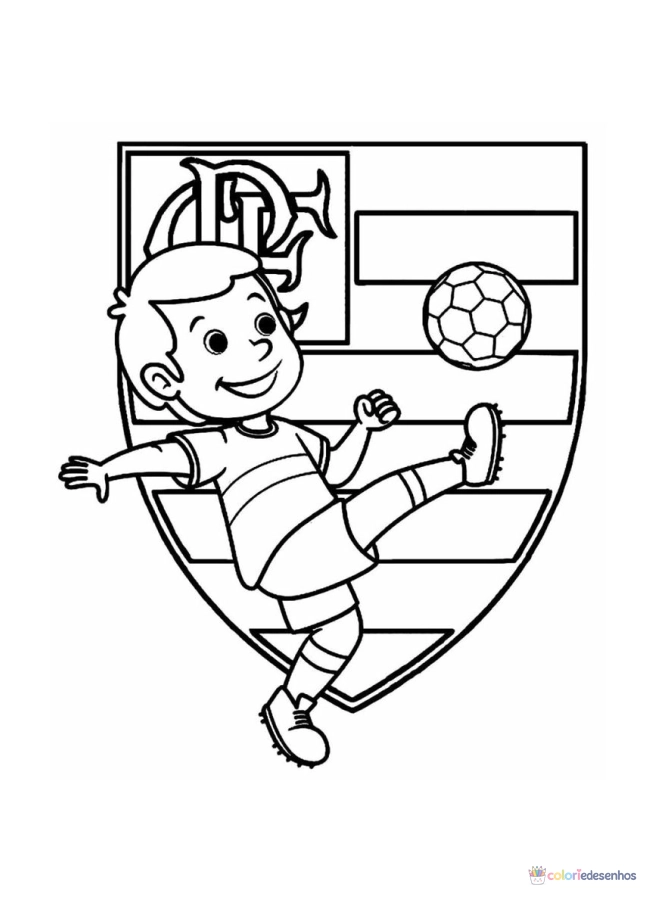 Desenhos de Flamengo para colorir