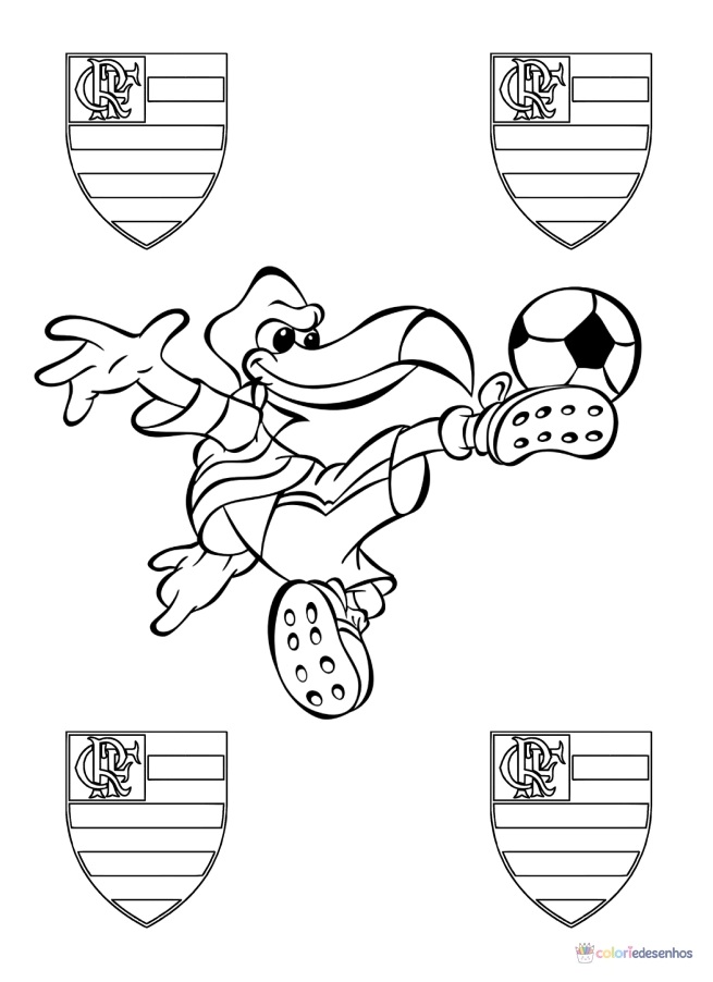 Flamengo para colorir
