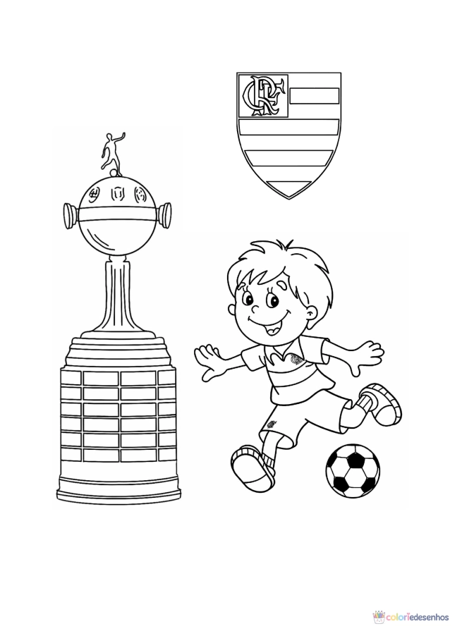 Flamengo para colorir