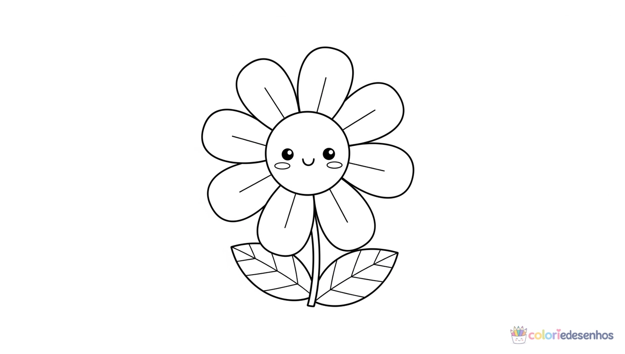 Desenhos de Flores para colorir