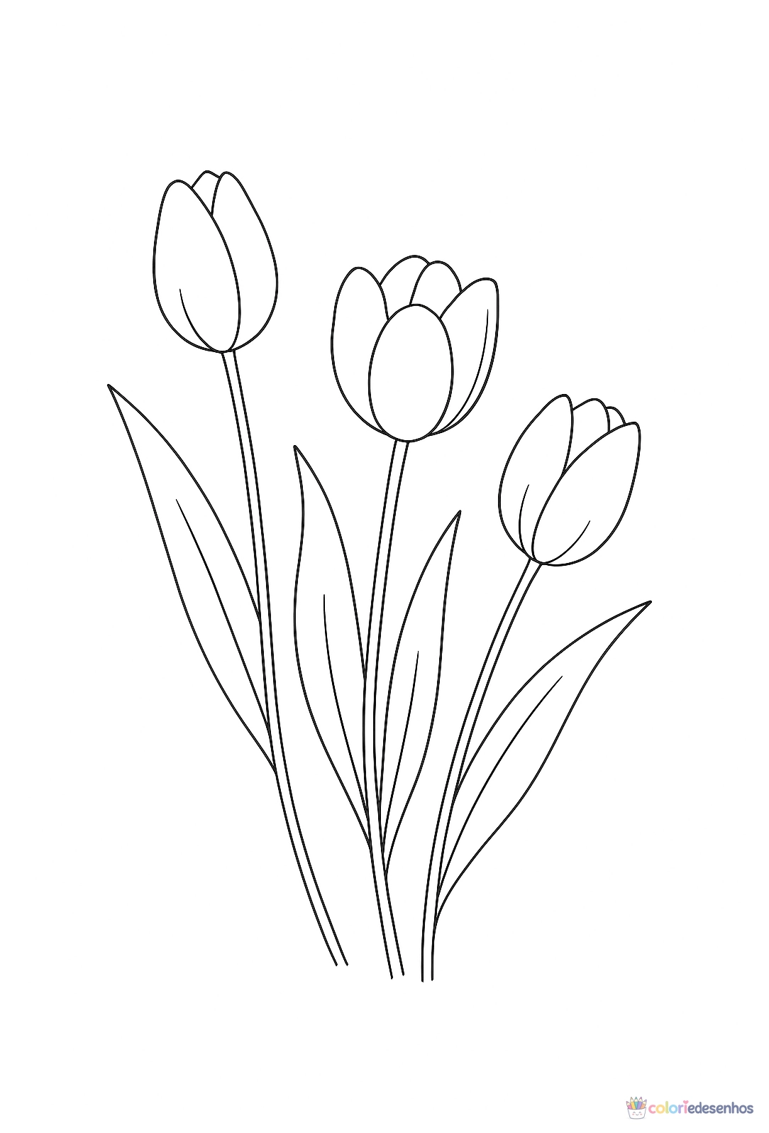 Flor para colorir