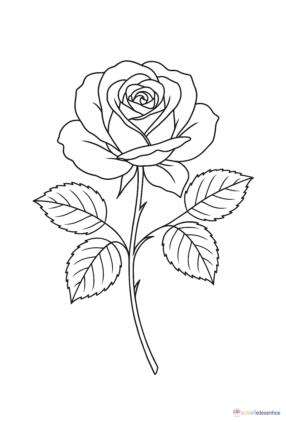 Flor para colorir