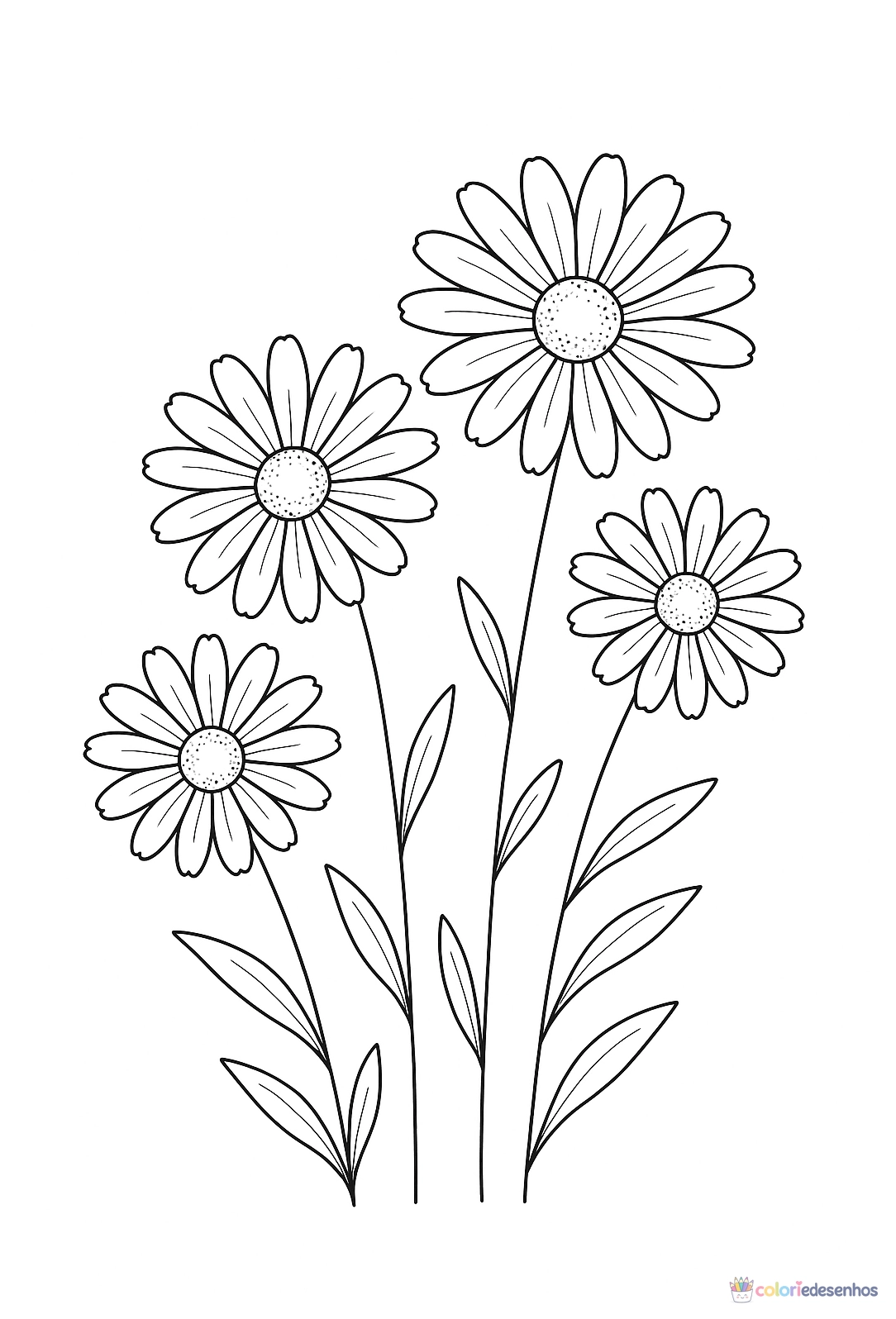 Flor para colorir
