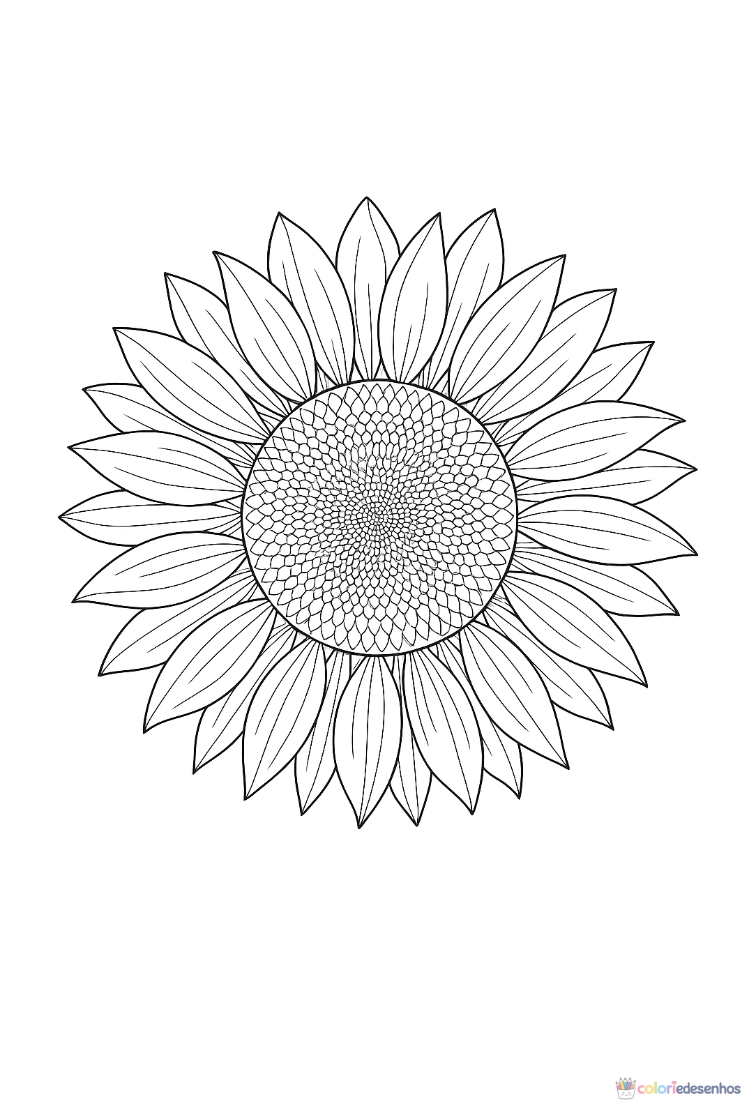 Flor para colorir