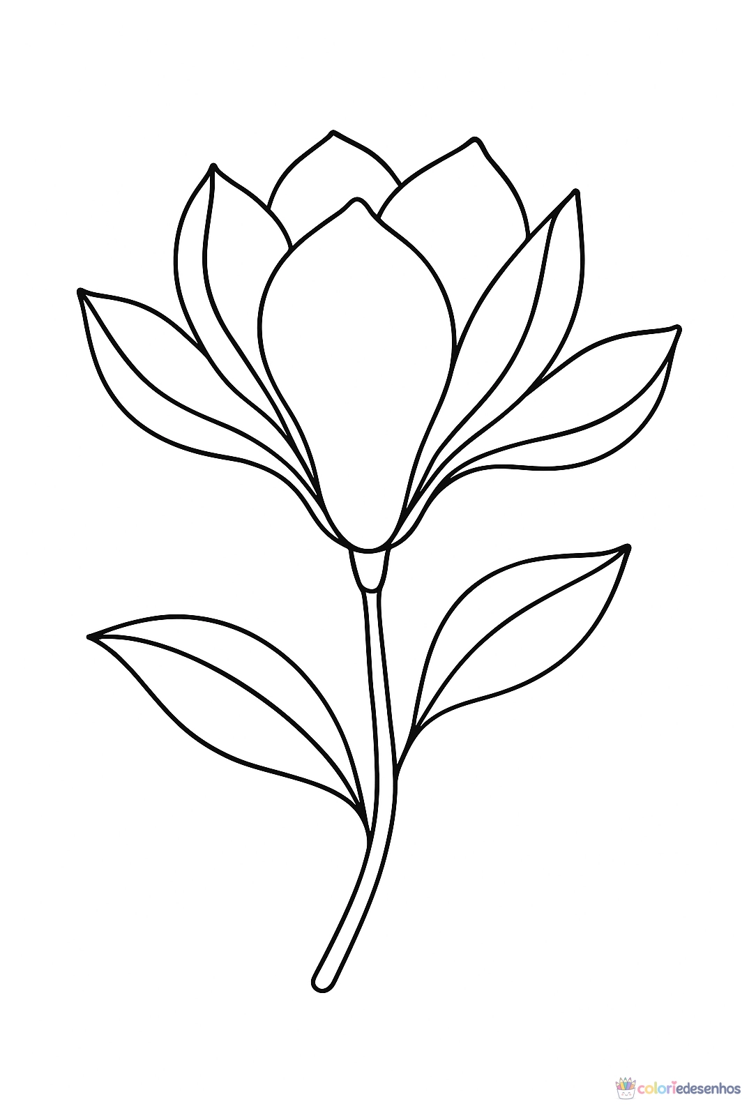 Flor para colorir