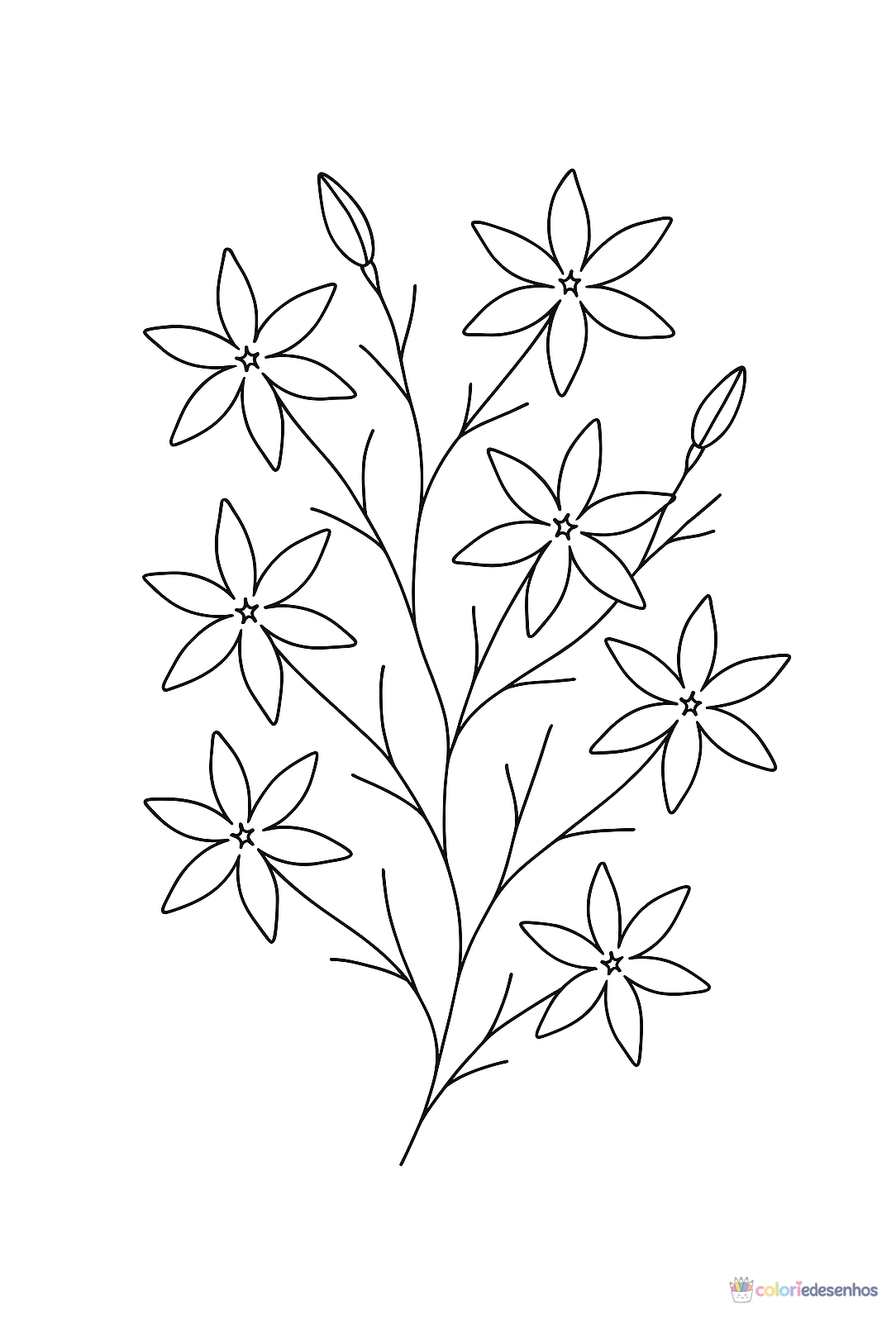 Flor para colorir