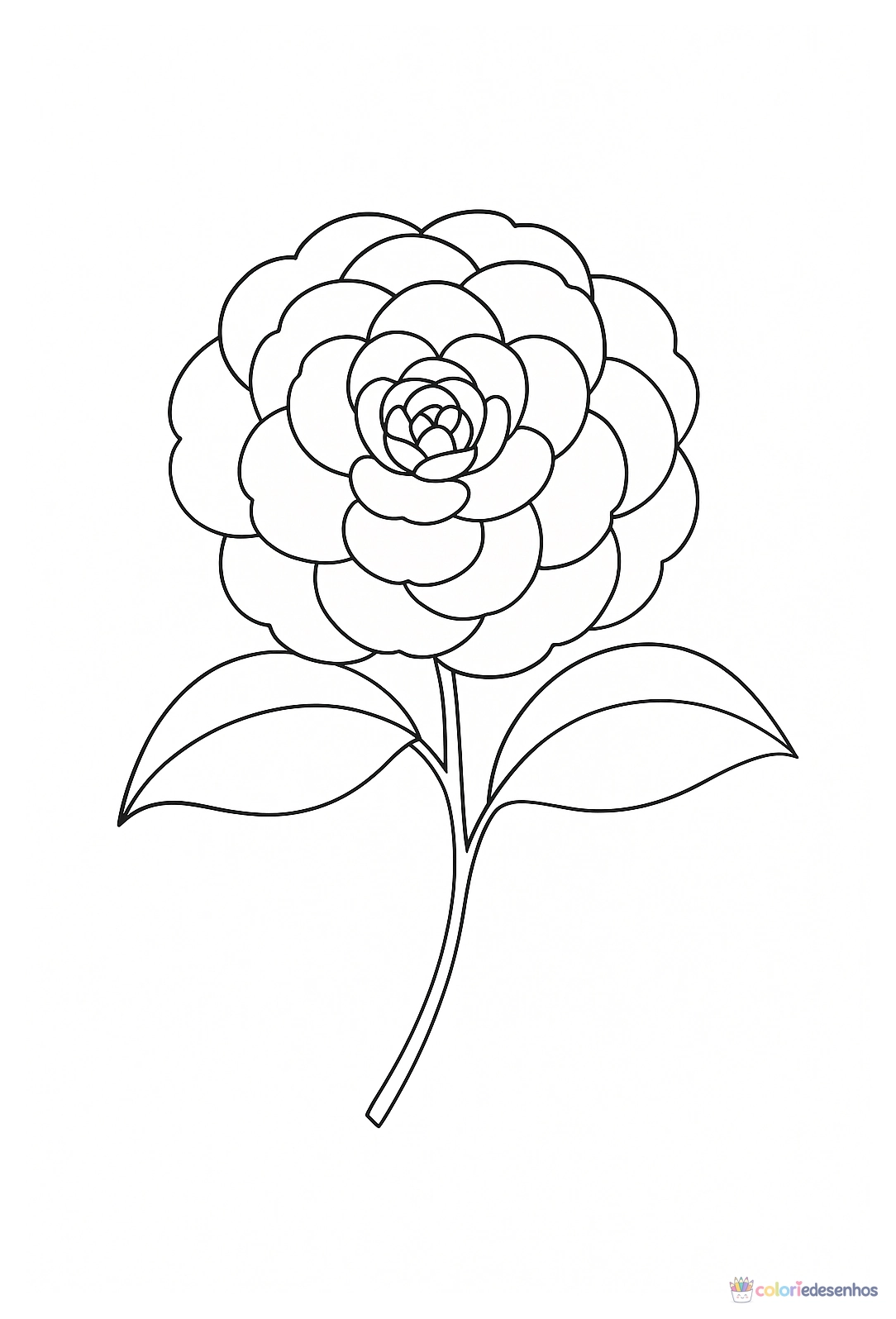 Flor para colorir