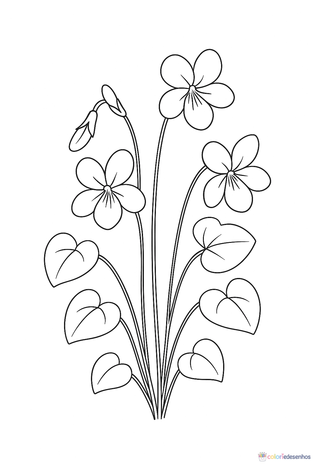 Flor para colorir