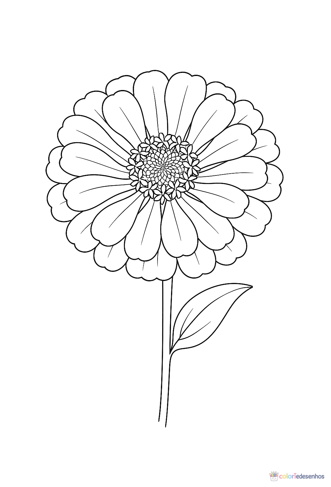 Flor para colorir