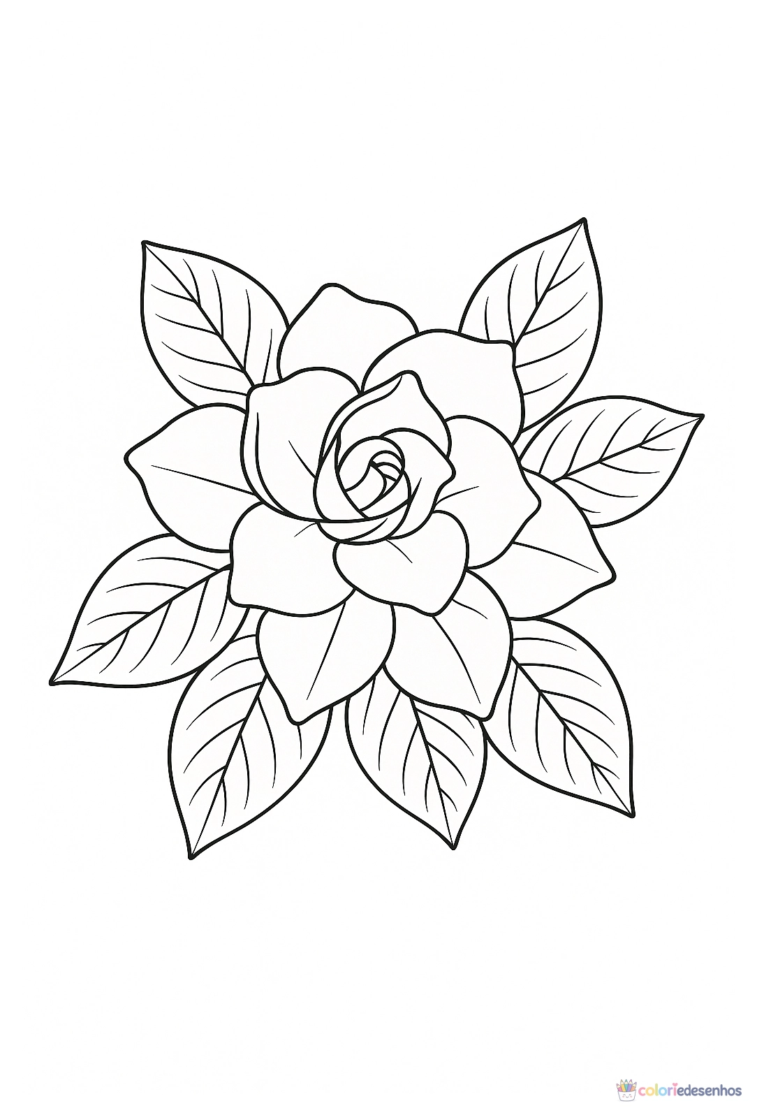Flor para colorir