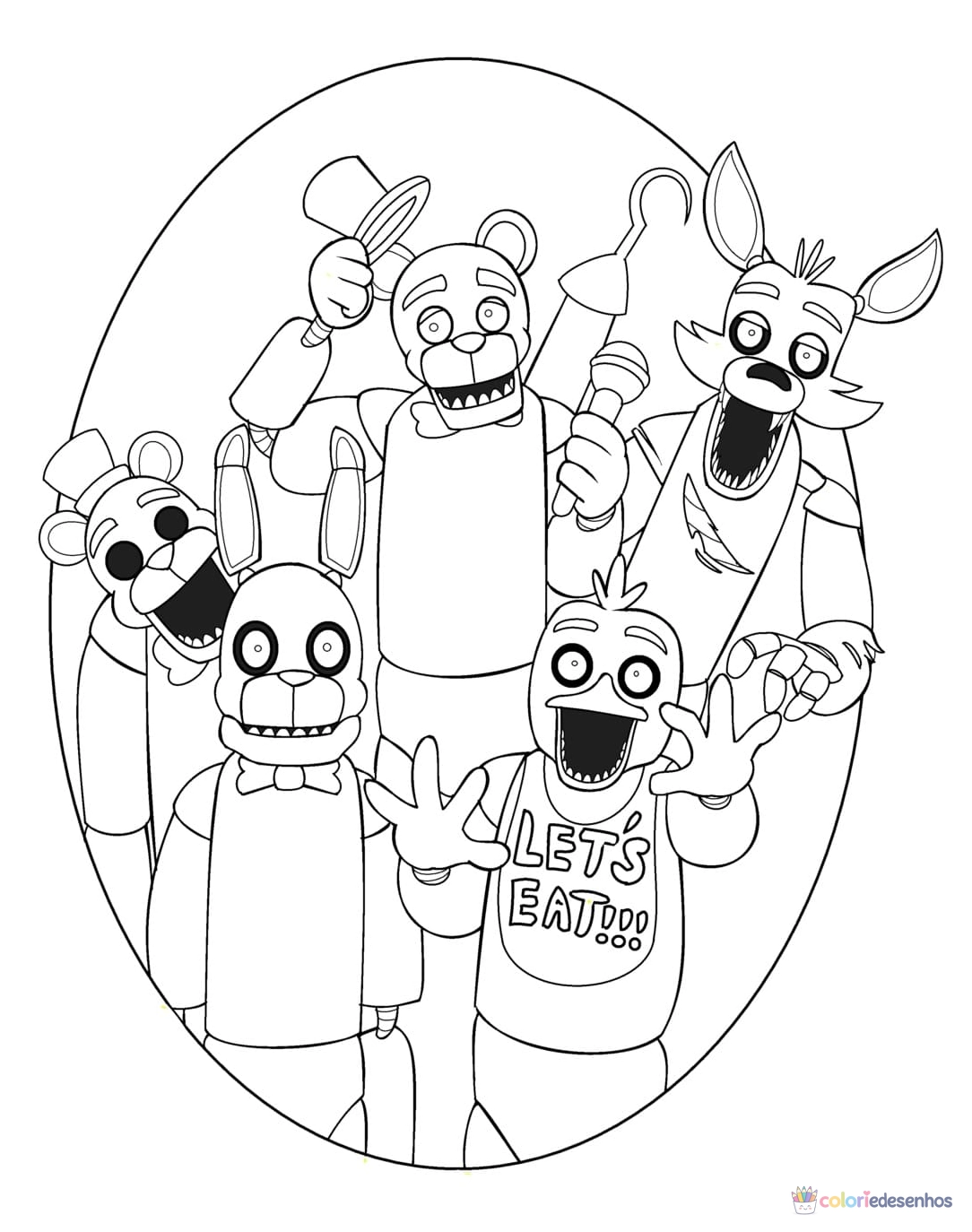 FNAF (Five Nights at Freddy’s) para colorir