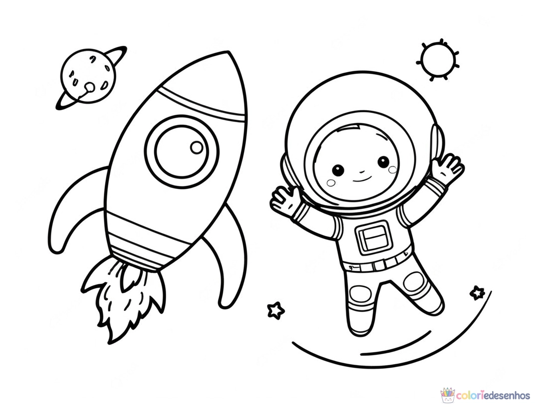 Desenhos de Foguete para colorir