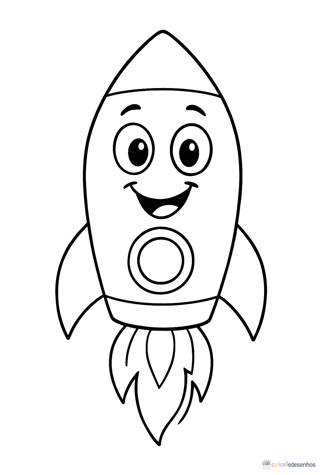 Foguete para colorir