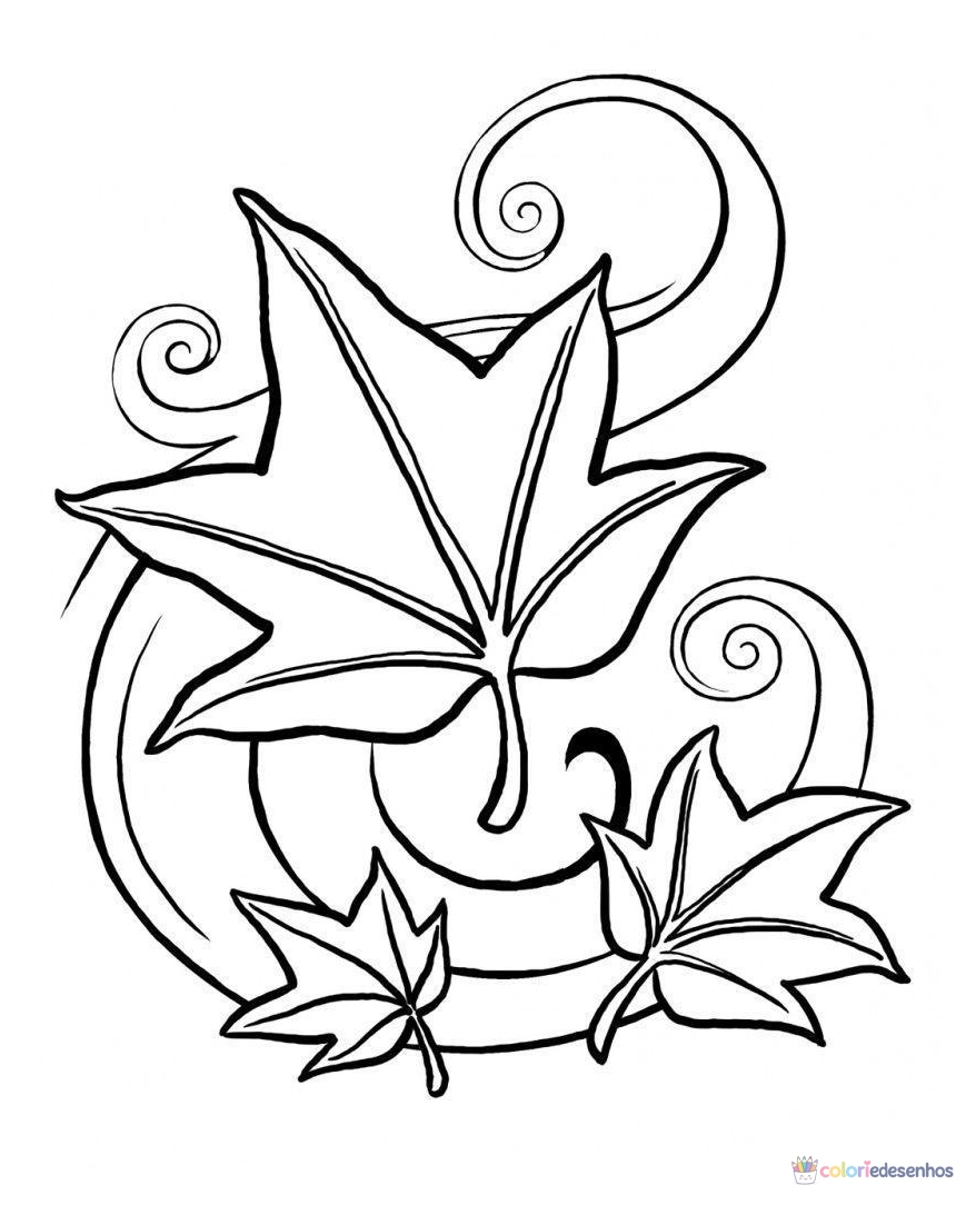 Folhas para colorir