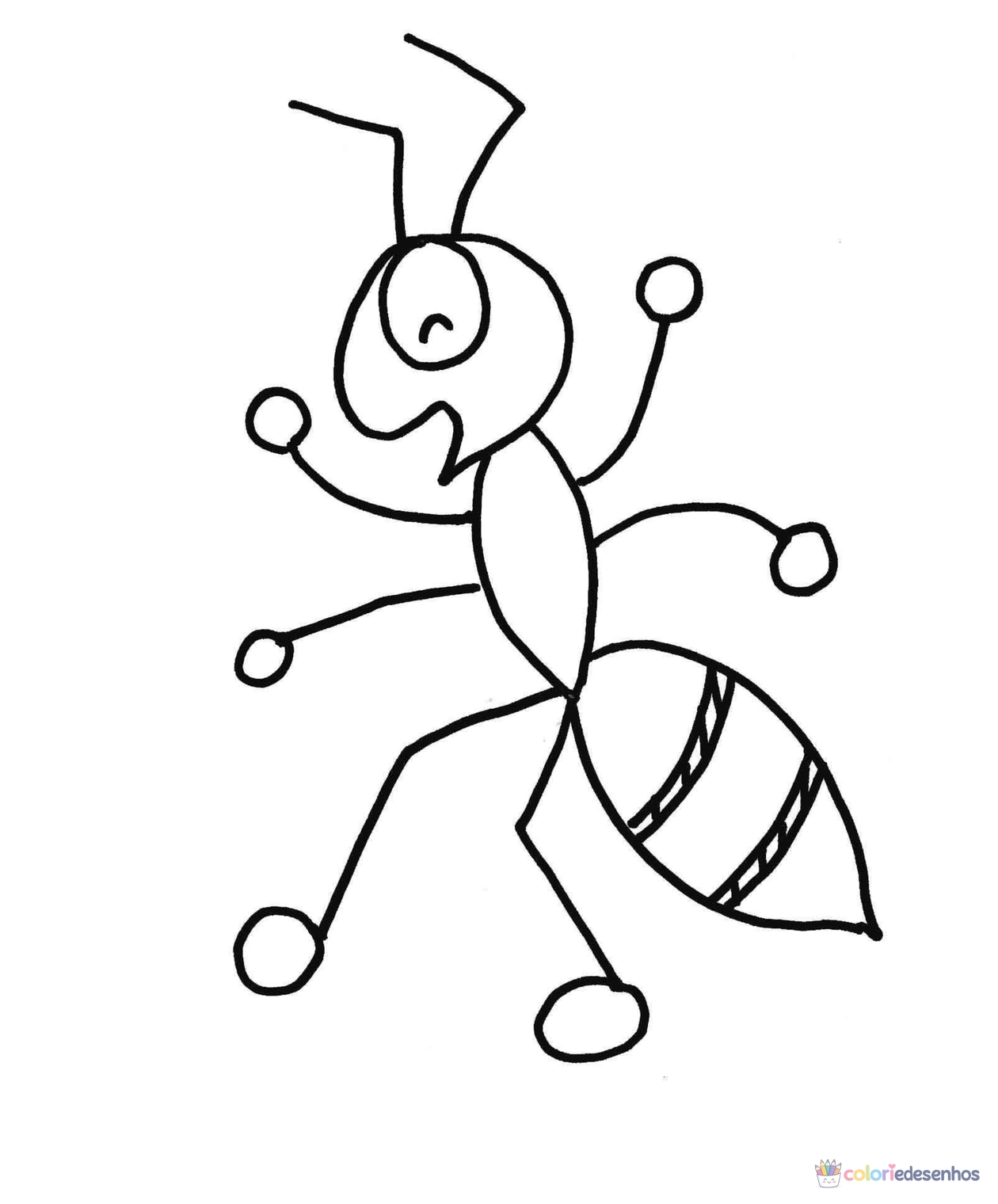 Formigas para colorir