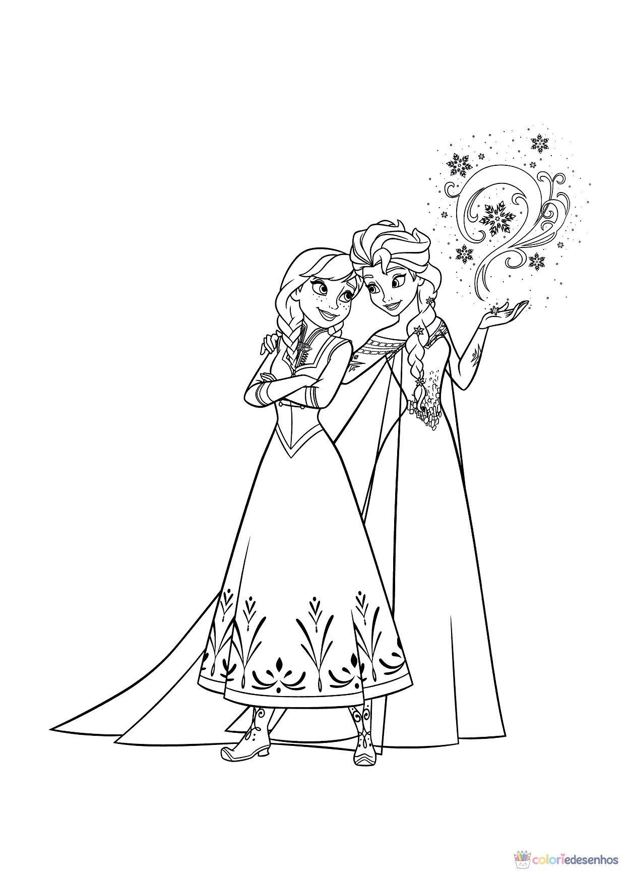 Frozen para colorir