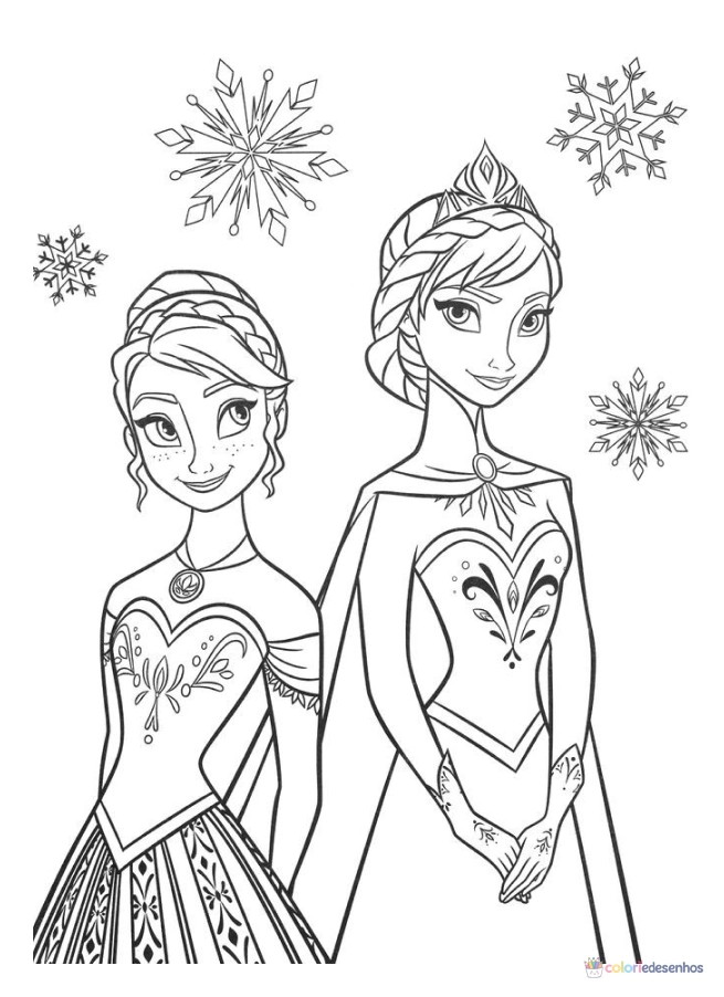 Frozen para colorir