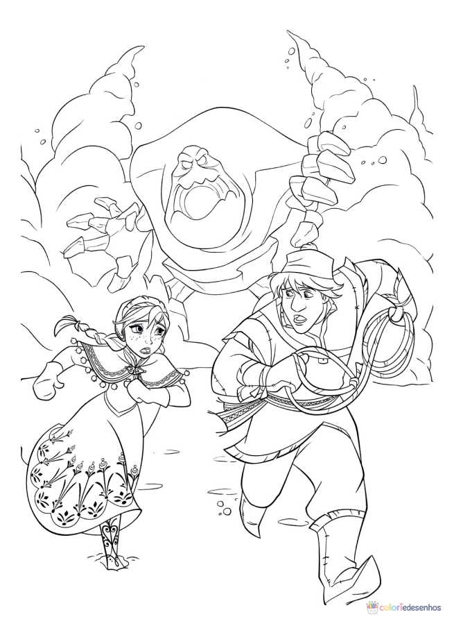Frozen para colorir