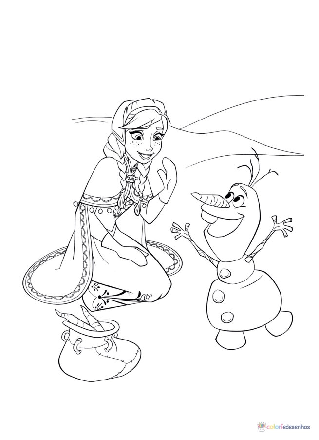 Frozen para colorir