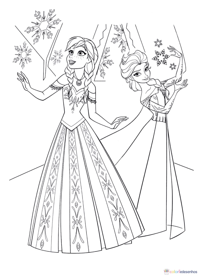 Frozen para colorir