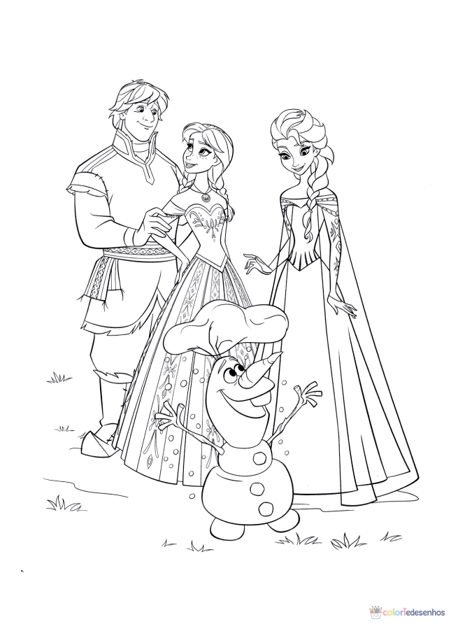 Frozen para colorir