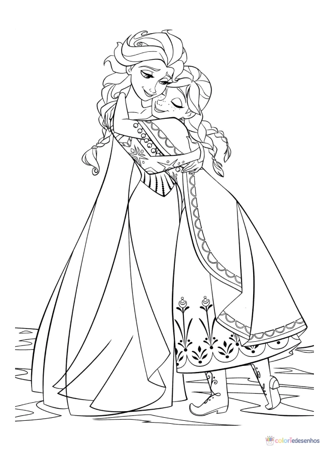Frozen para colorir