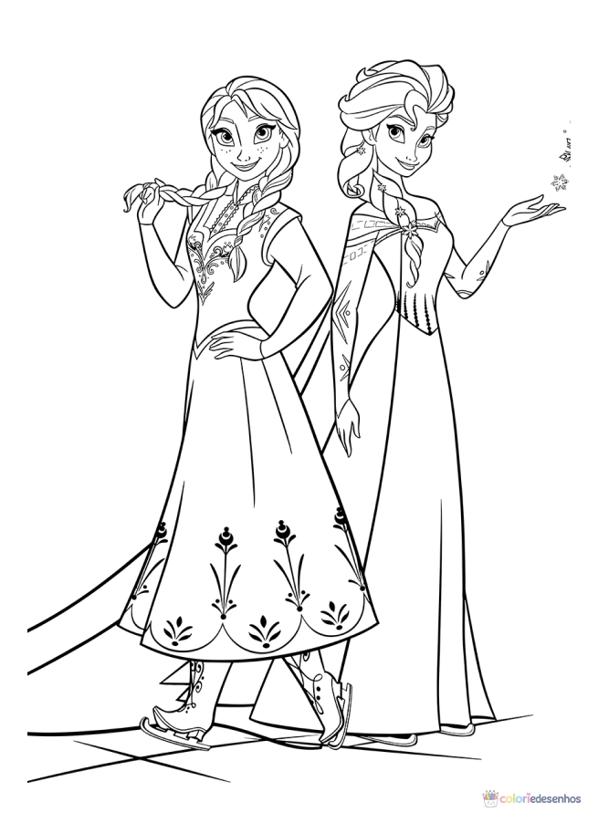 Frozen para colorir