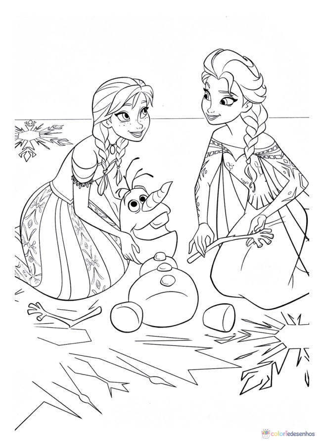 Frozen para colorir