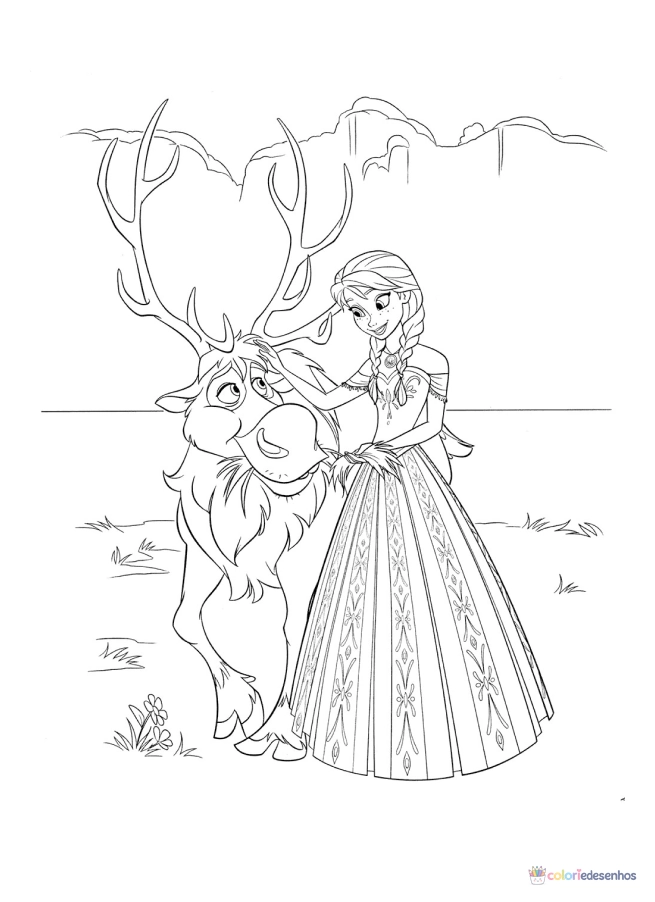 Frozen para colorir