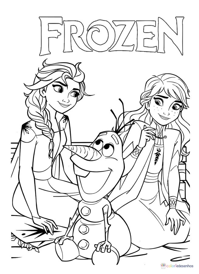 Frozen para colorir
