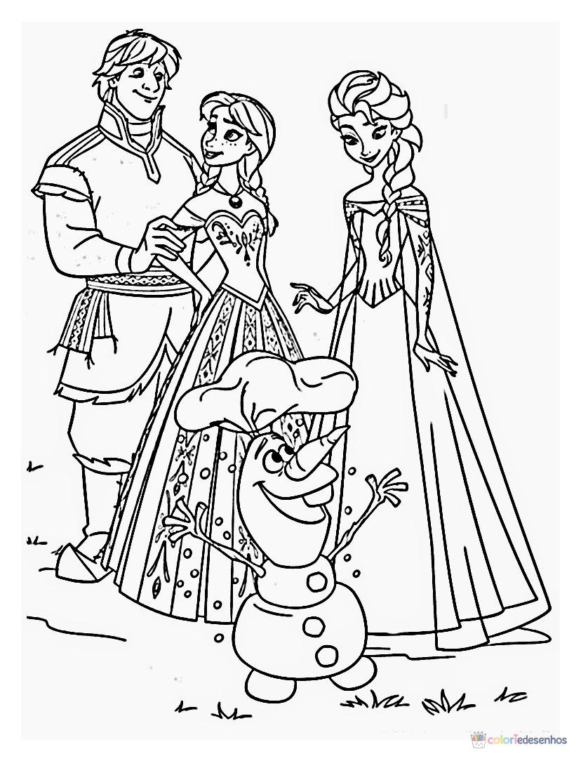 Desenhos de Frozen para colorir