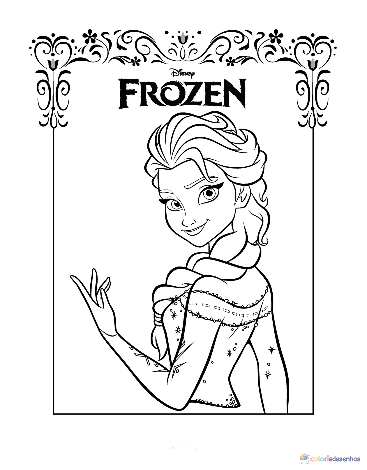 Frozen para colorir