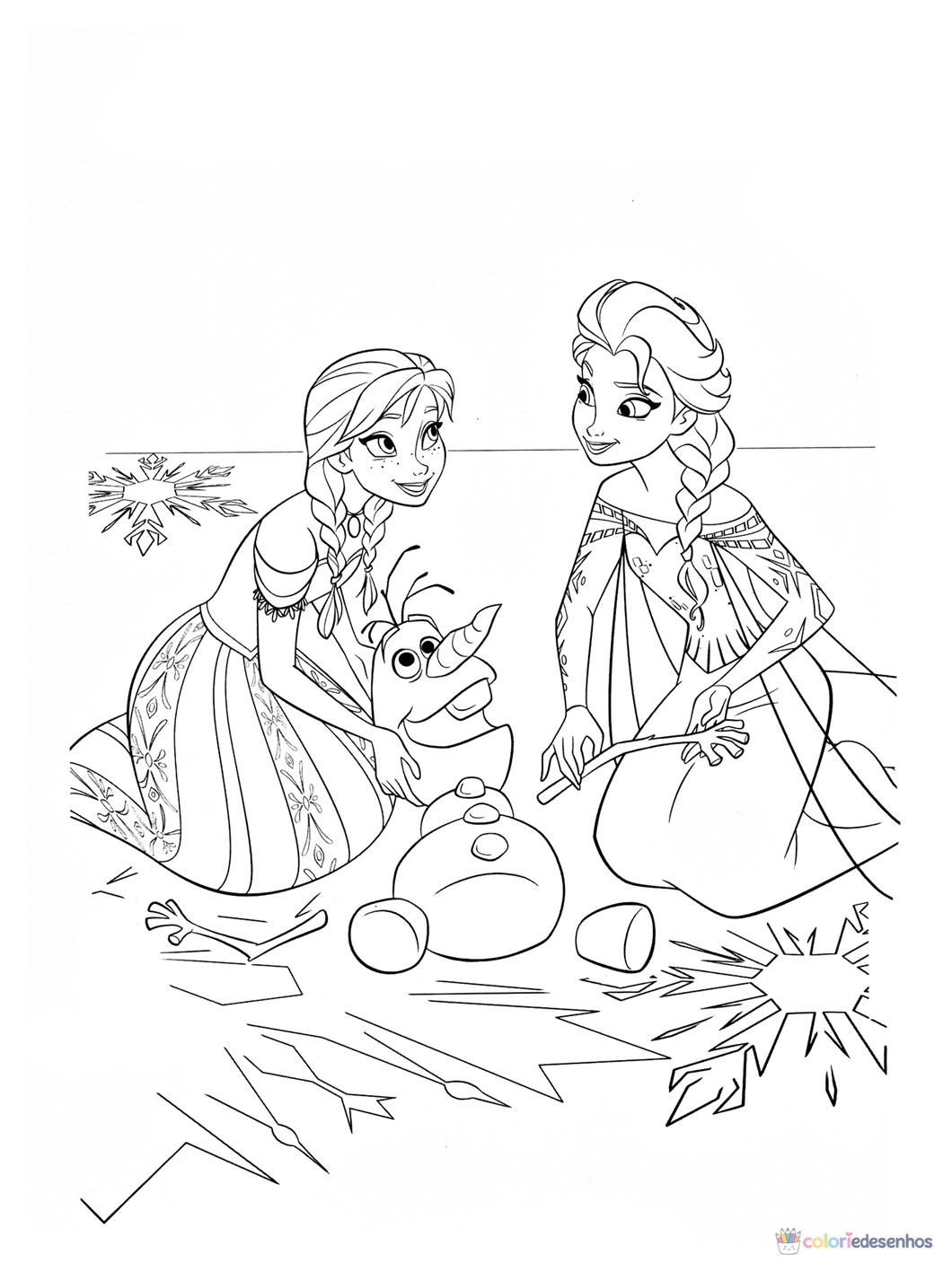 Frozen para colorir
