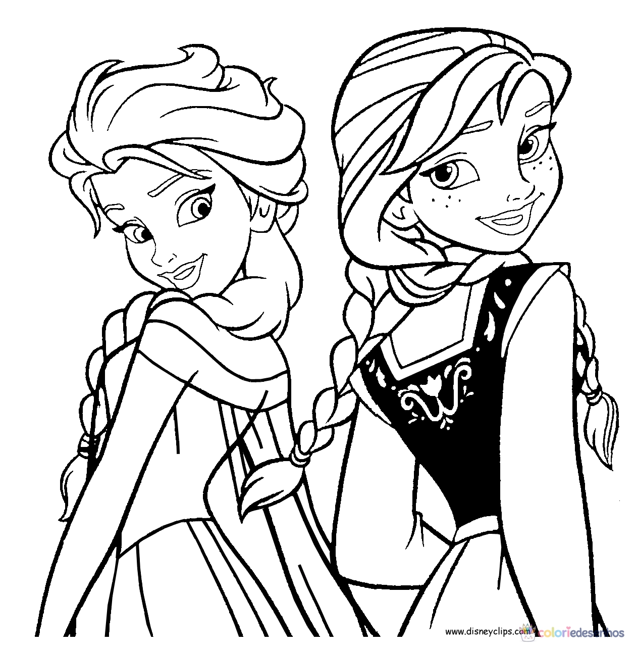 Frozen para colorir