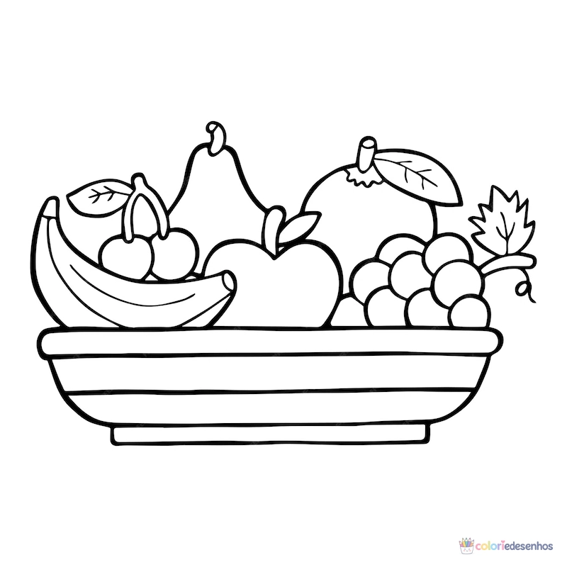 Frutas para colorir