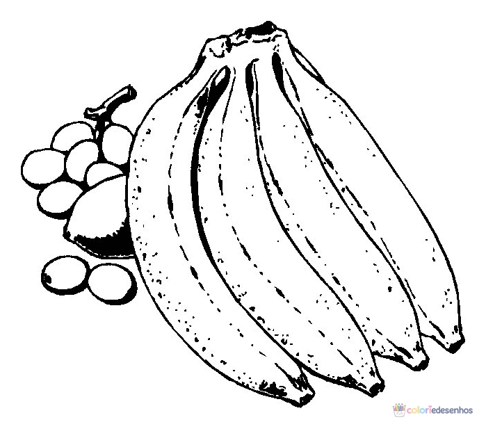 Frutas para colorir