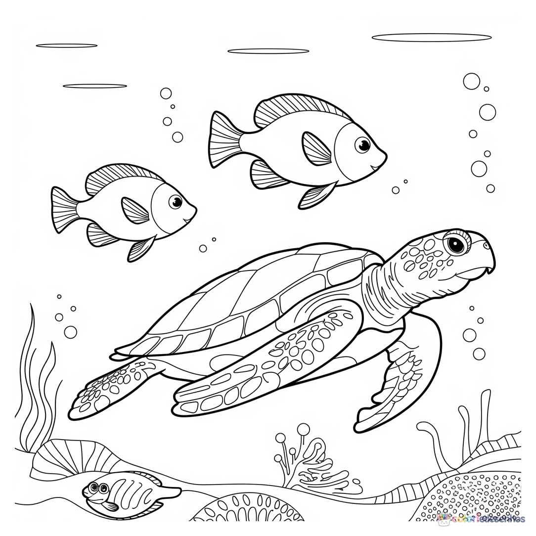 Desenhos de Fundo do Mar para colorir