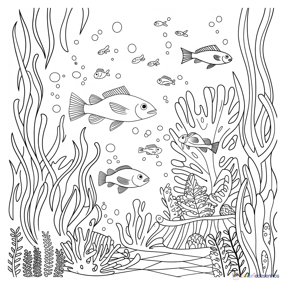 Fundo do Mar para colorir