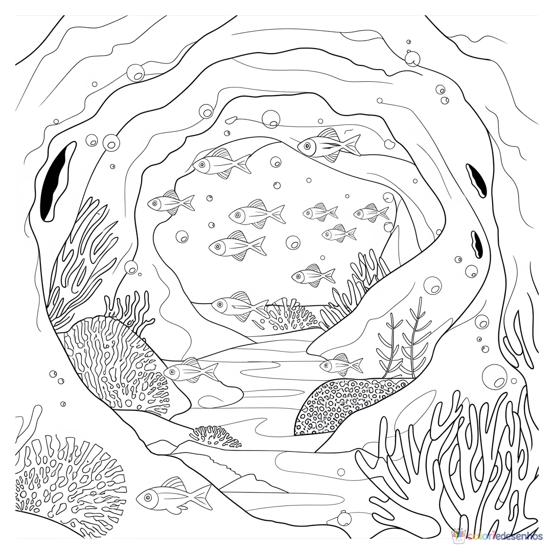 Fundo do Mar para colorir