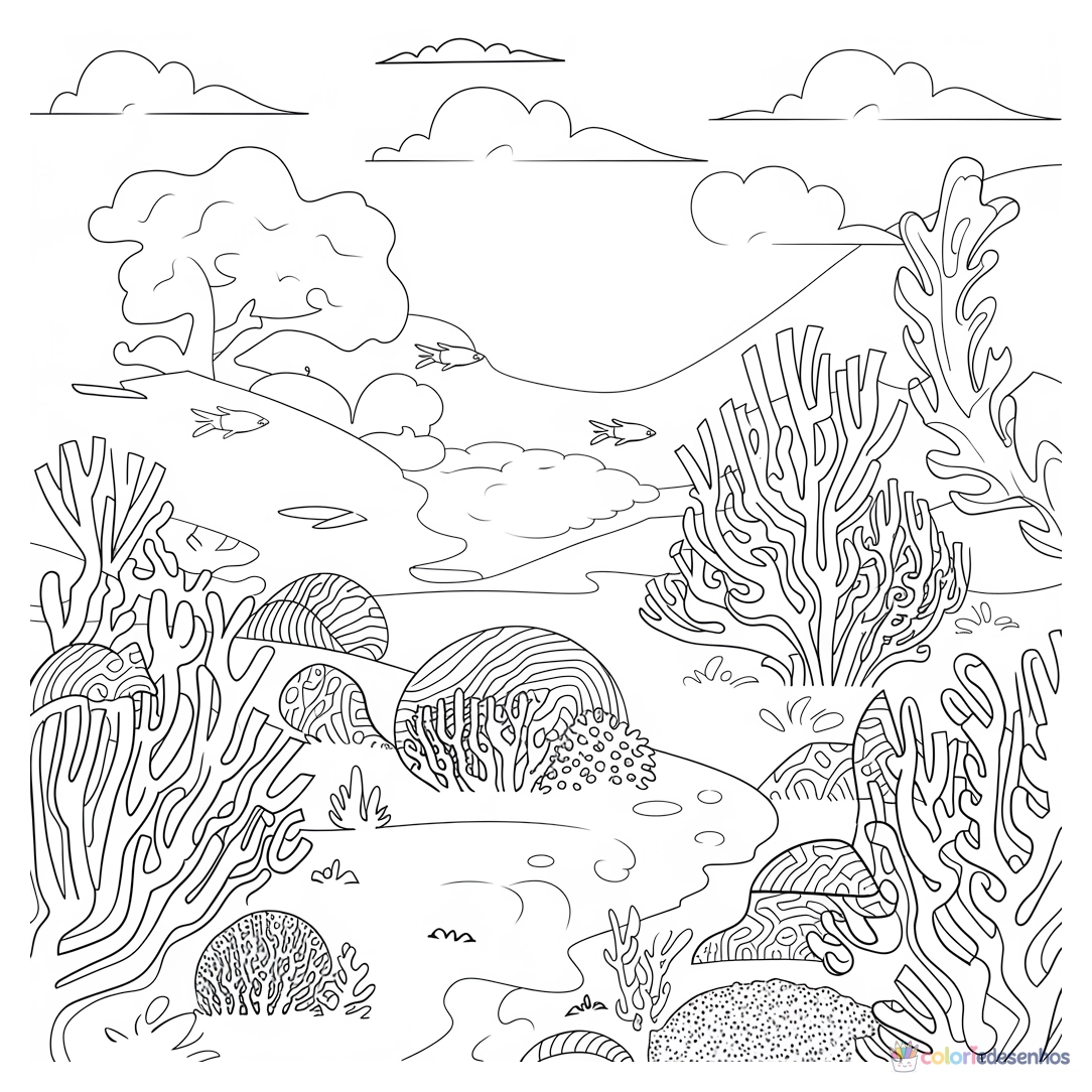Fundo do Mar para colorir