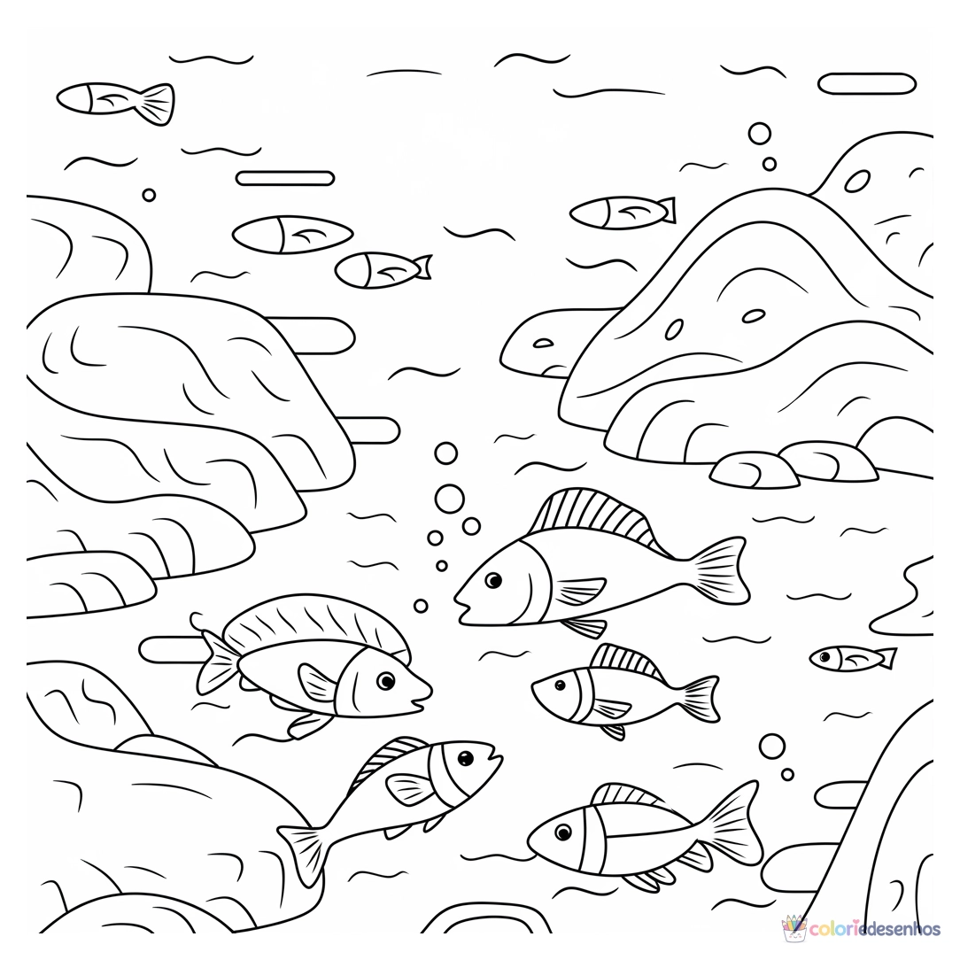 Fundo do Mar para colorir