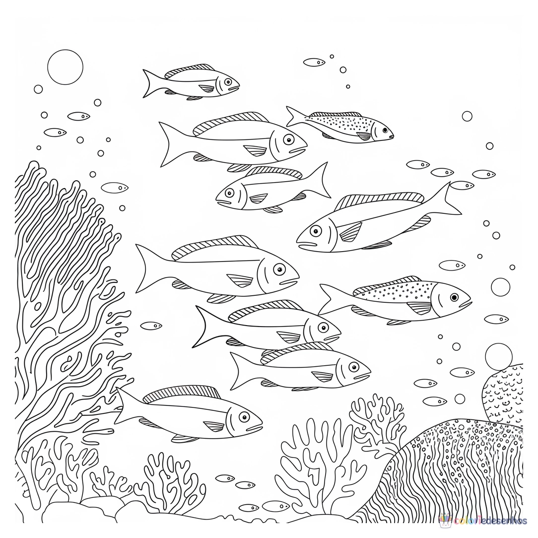 Fundo do Mar para colorir