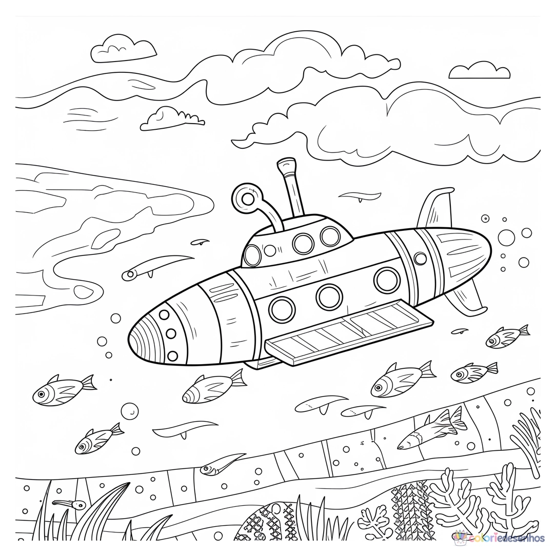 Fundo do Mar para colorir