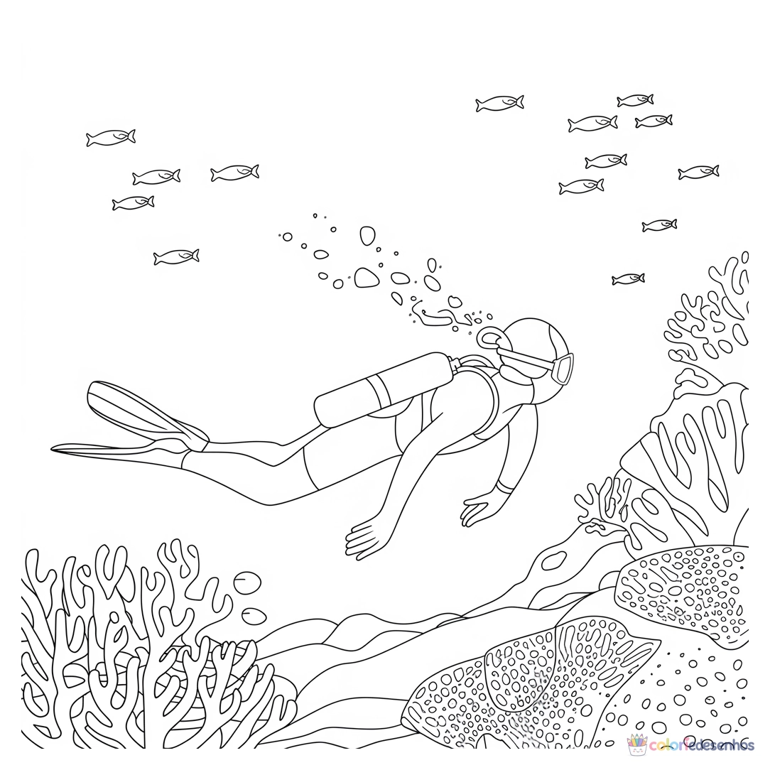 Fundo do Mar para colorir