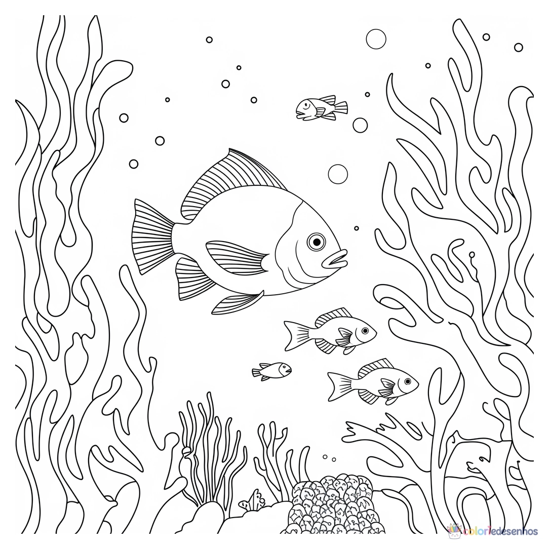 Fundo do Mar para colorir