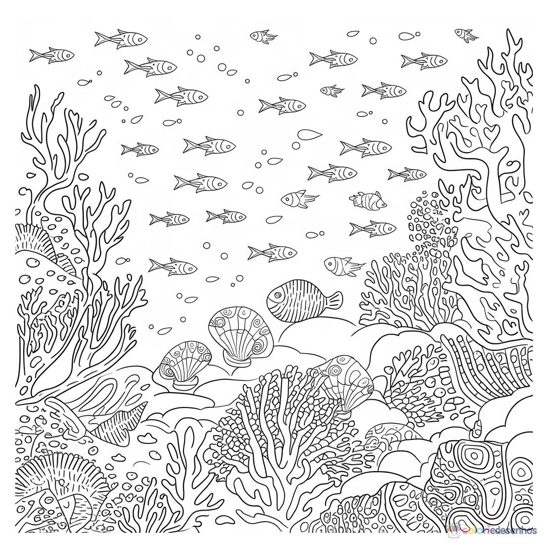 Fundo do Mar para colorir