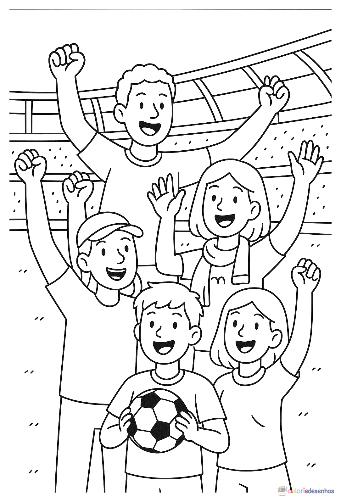 Futebol para colorir