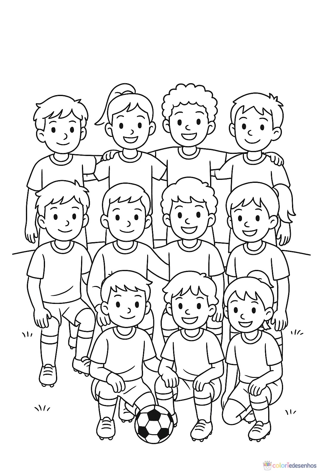 Futebol para colorir