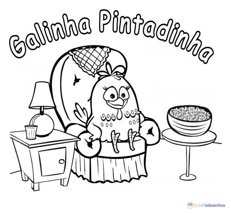 Desenhos de Galinha Pintadinha para colorir